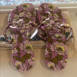 Tory Burch Pink Floral Sandals